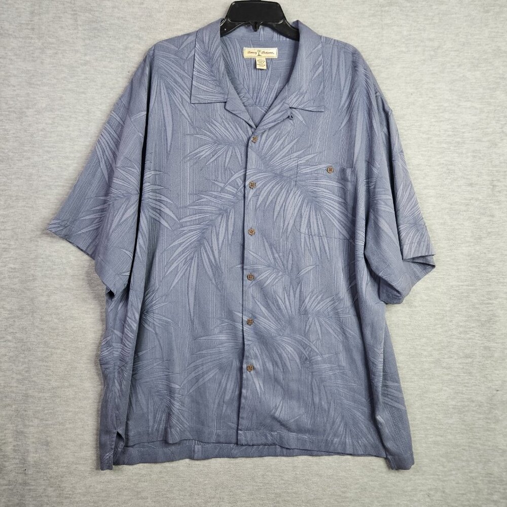 Tommy Bahama Men's Silk Cotton Blend Sz XXL Palm Tree Printed Shirt